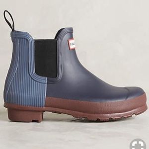Hunter two tone Chelsea boots